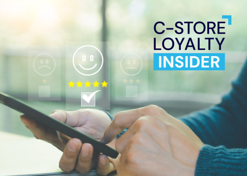 C-Store Loyalty Insider man rating program on mobile phone