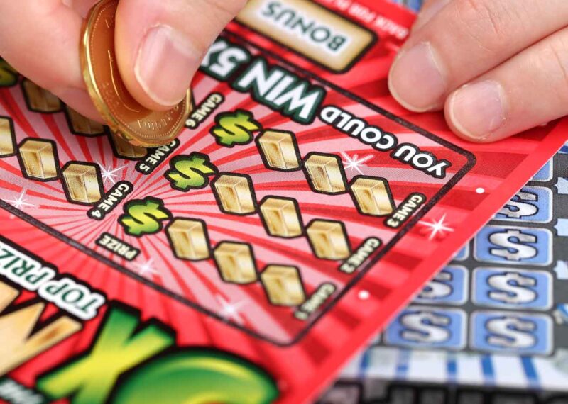 Scratch off lottery ticket
