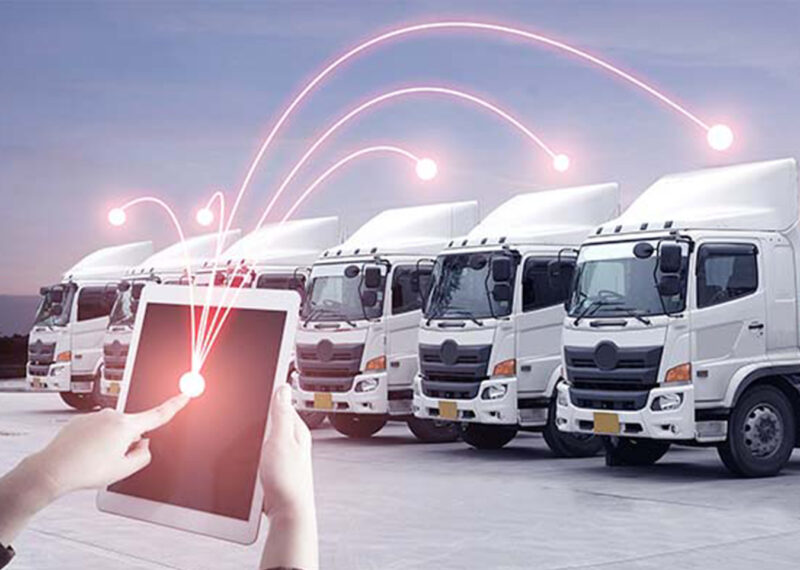 Visual representation of connected trucks