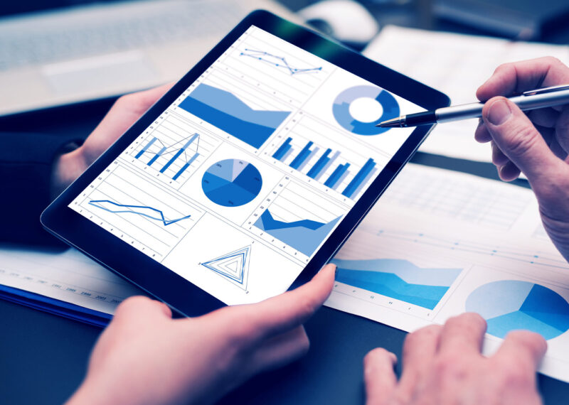 Person using automated inventory management system on tablet