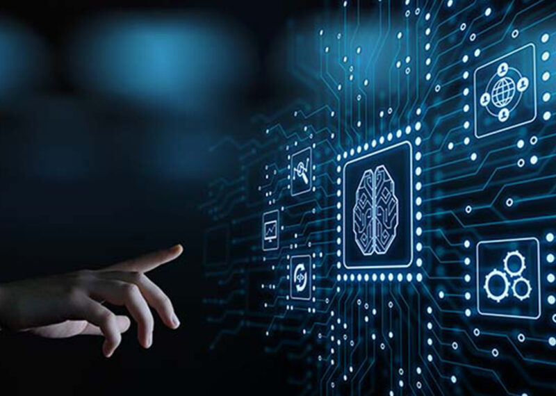 Finger pointing at digital machine learning data
