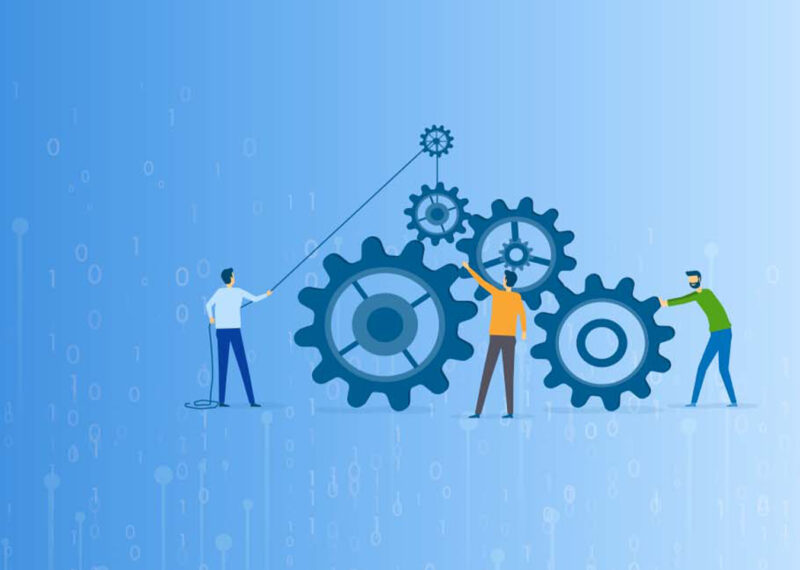 Vector image of working business process