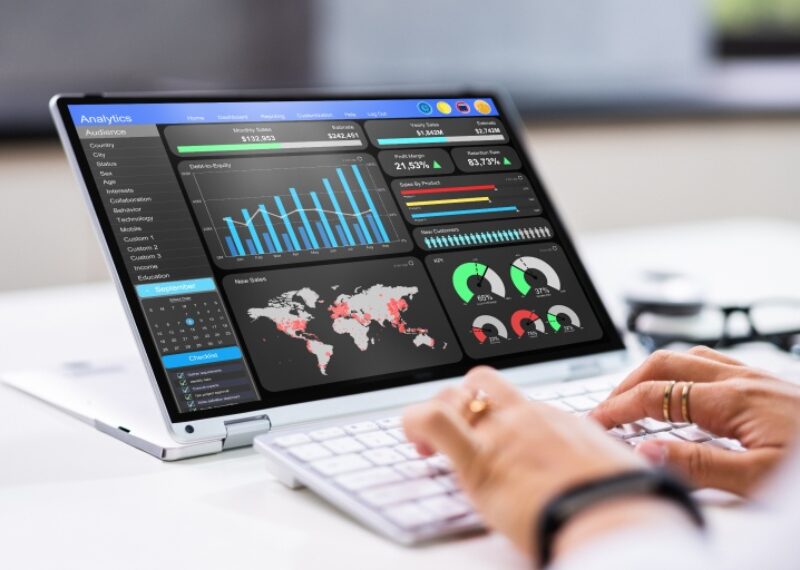 A person using a laptop