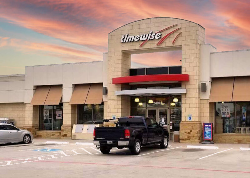 Exterior of Timewise convenience store