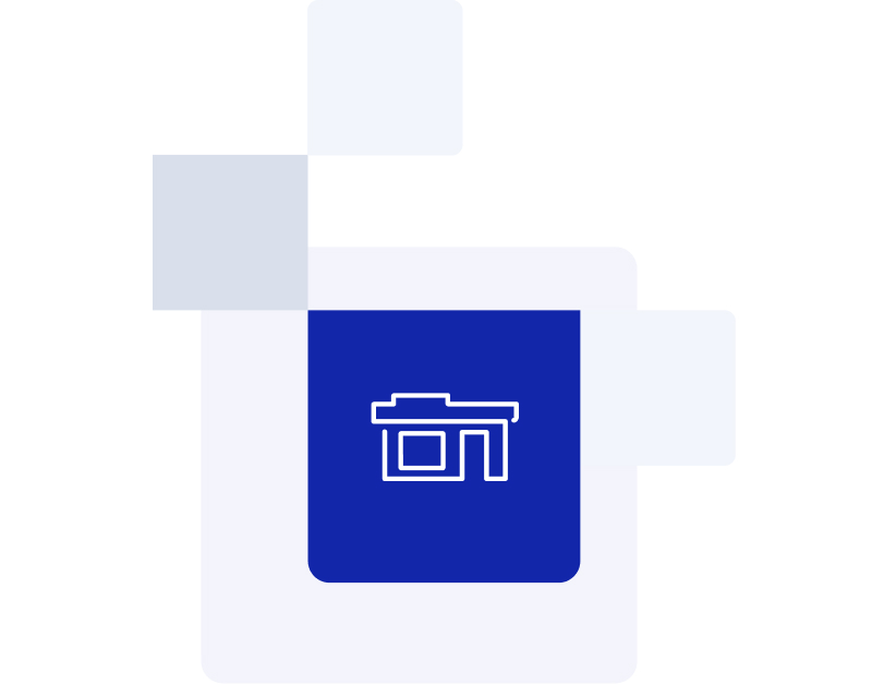 Retail store statistic graphic icon.