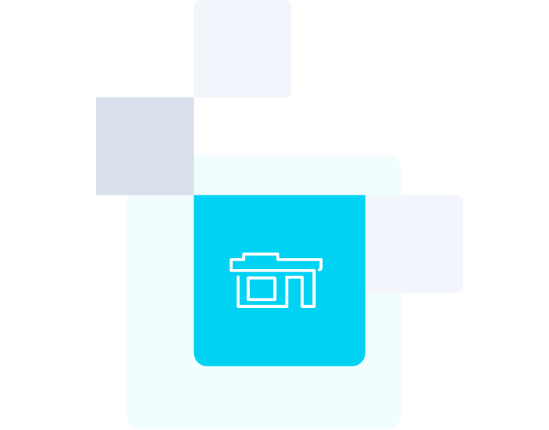 Convenience retail store statistic graphic icon.