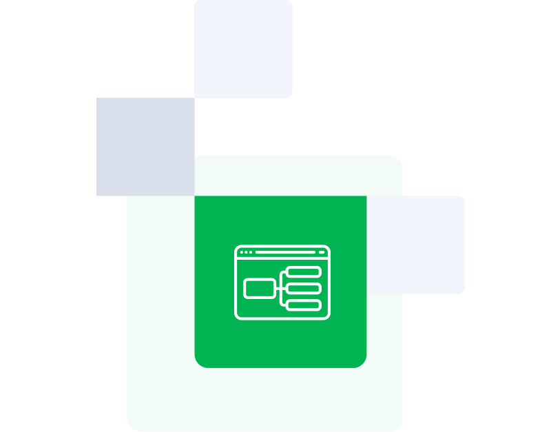 Website hierarchy graphic stat icon.