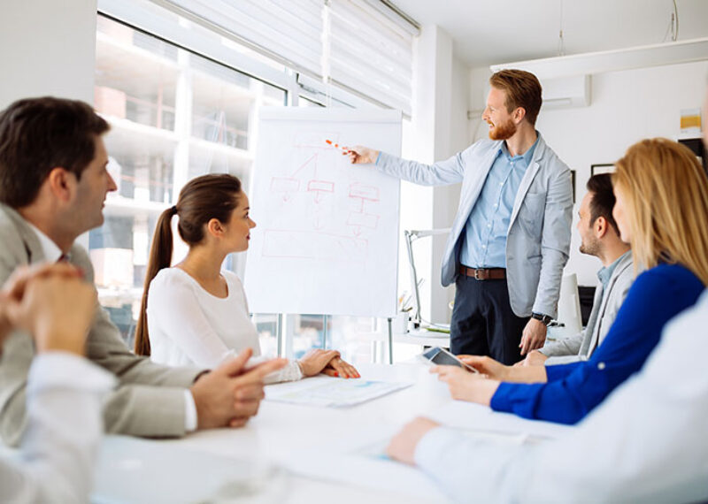 people working in a boardroom