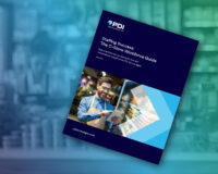 Cover image of the 'Staffing for Success' guide for convenience store workforce strategies, featuring a smiling c-store employee in uniform behind the counter